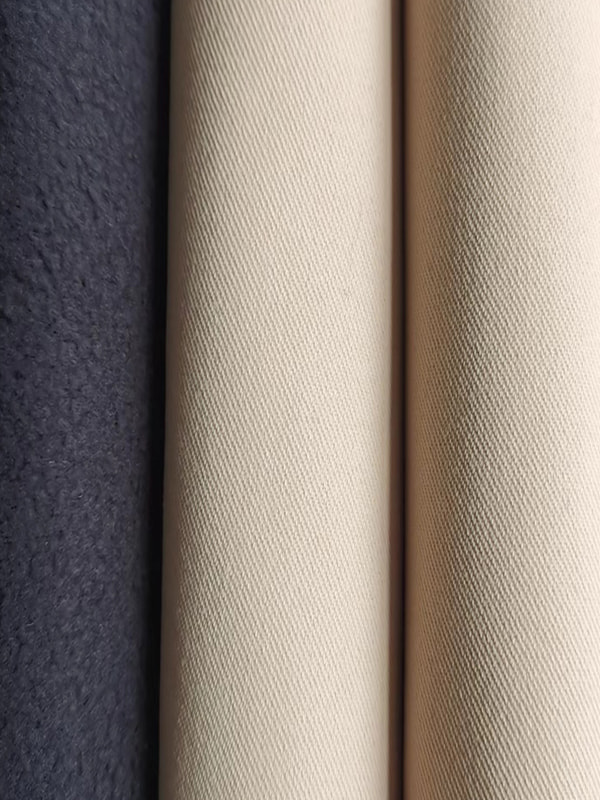 Air changer 2/1 twill T400 low transparent TPU0.012+125g polar fleece fabric